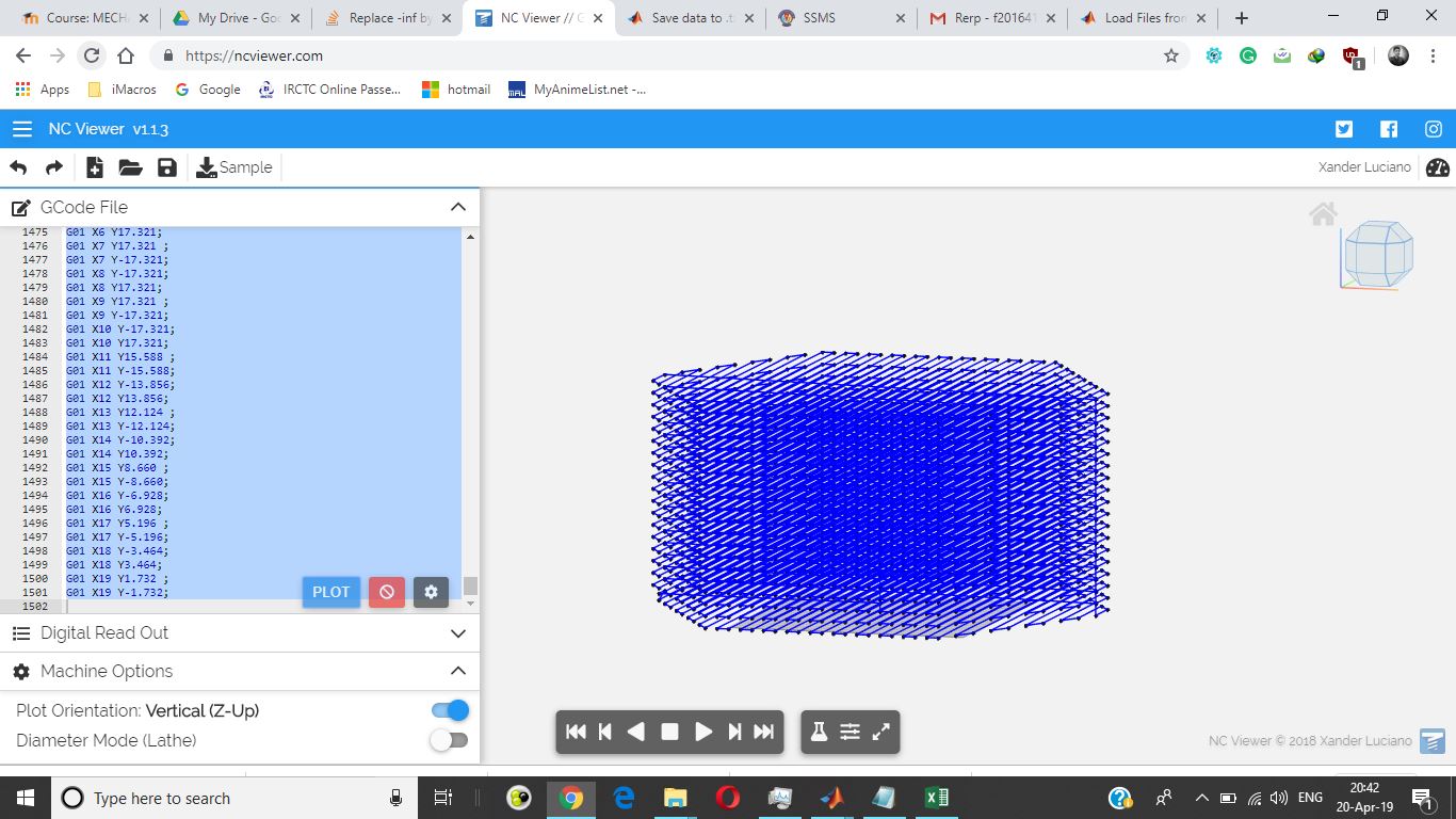 3D printer slicer code