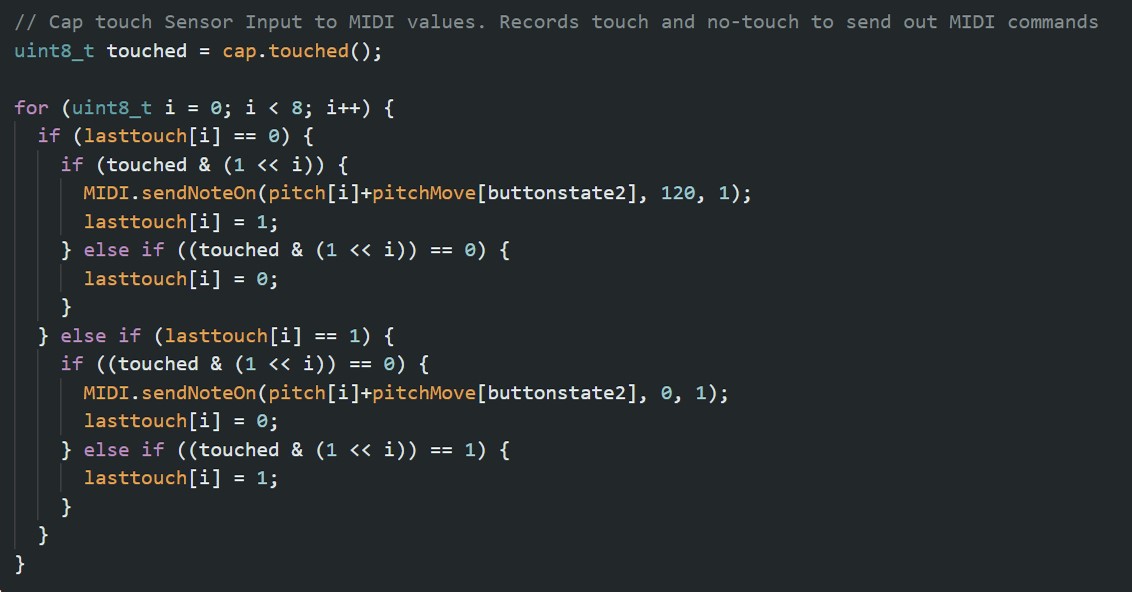 Code for CAP1188 Implementation
