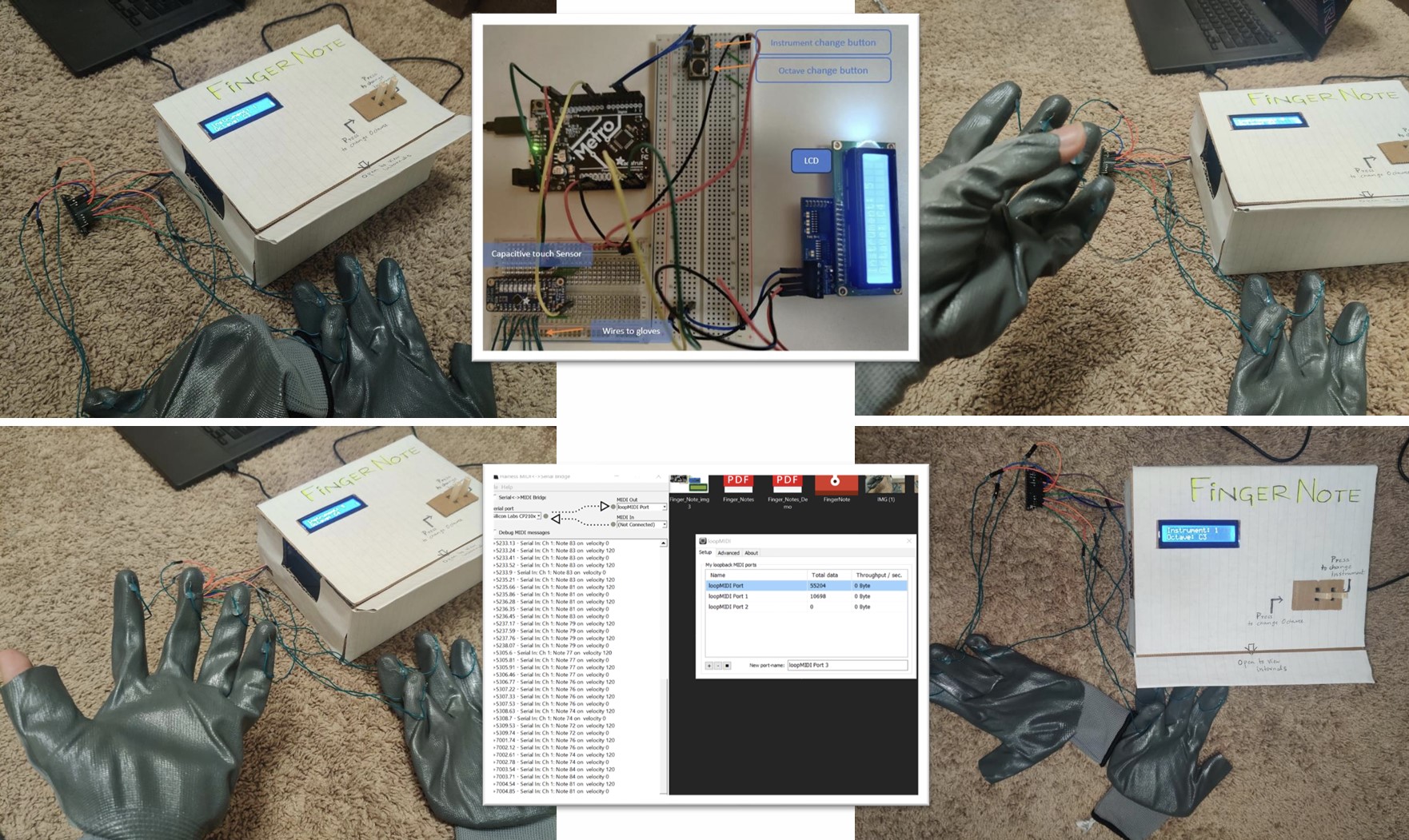 Touch Sensitive Musical Gloves