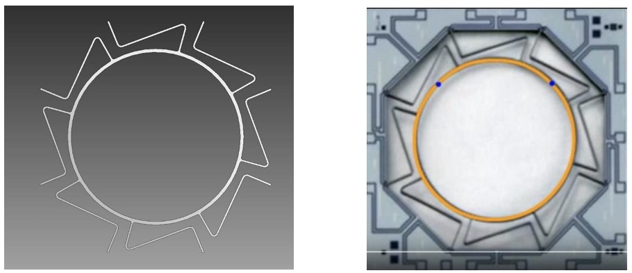 Schematic of cylinder resonator gyroscope